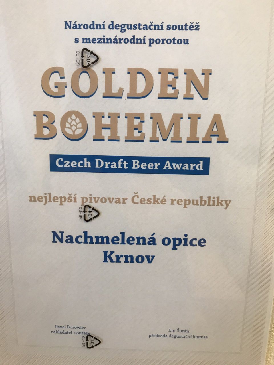 Golden crown: Bohemian and Moravian beer crowns 2020 (foreign jury)